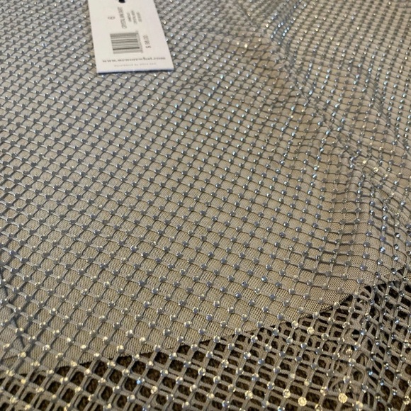 WeWoreWhat Crystal Mini Skirt Size 0 In Color Silver - Picture 6 of 7